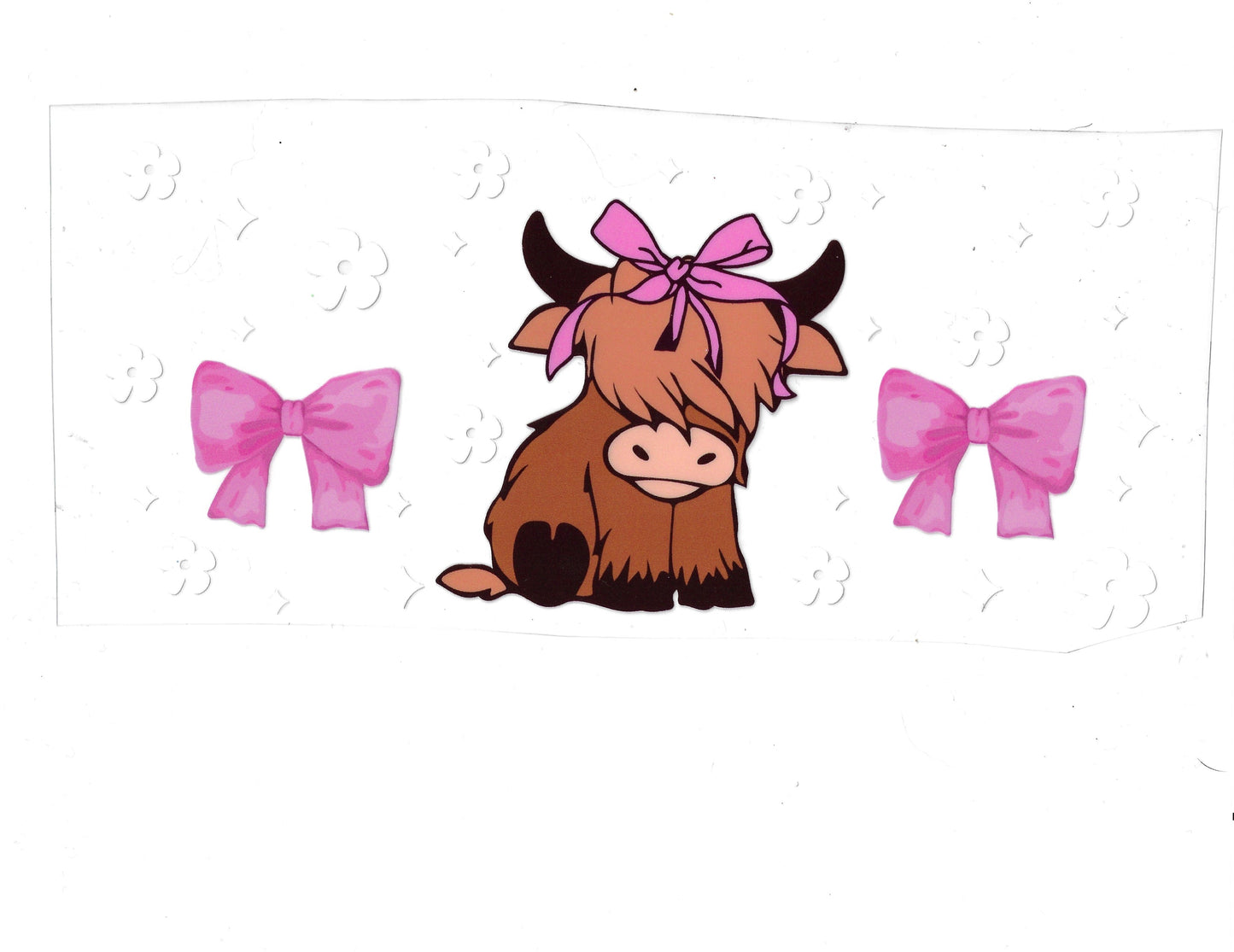 Highland Cow Pink Bow - #417