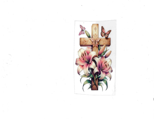 Cross and Flowers - #603