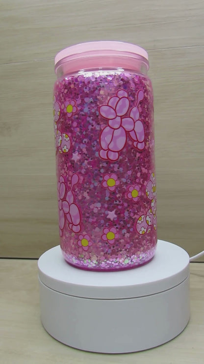 Pink Glitter Balloon Dog